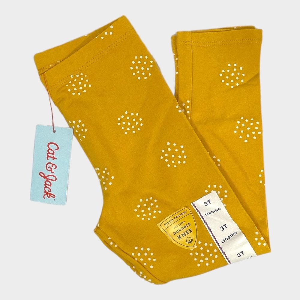 Girls Leggings Yellow Cat & Jack Size 3T
